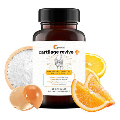 UpWellness Cartilage Revive + Joint Support Supplement for Men and Women with Type II Collagen for Joints - D-Glucosamine Sulfate, MSM, Vitamin D3, Vitamin C and More - 60 Capsules